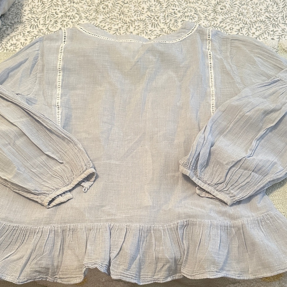 Gap Light blue Peplum Blouse - Picture 2 of 2